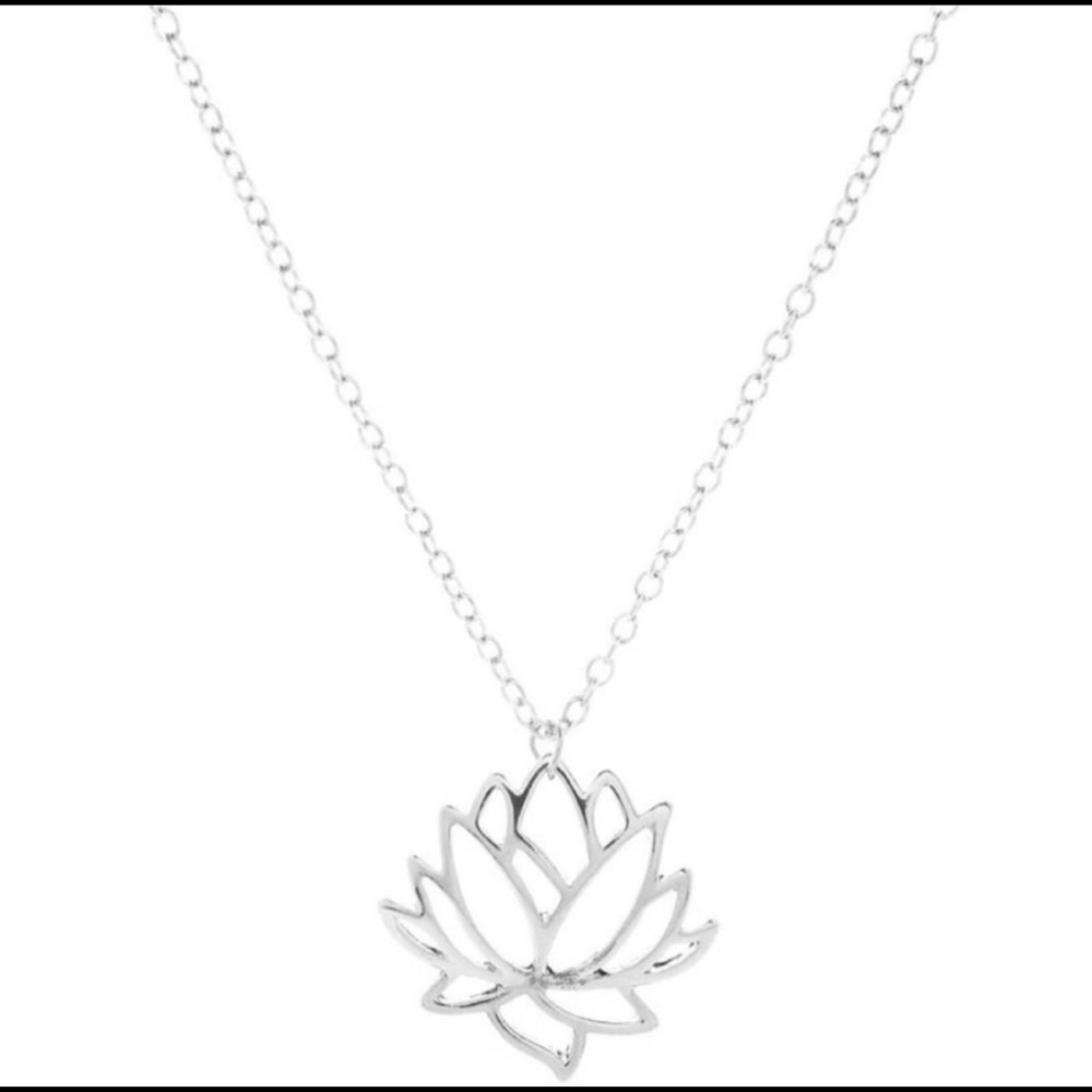 3/30. Big Lotus Flower charm necklace